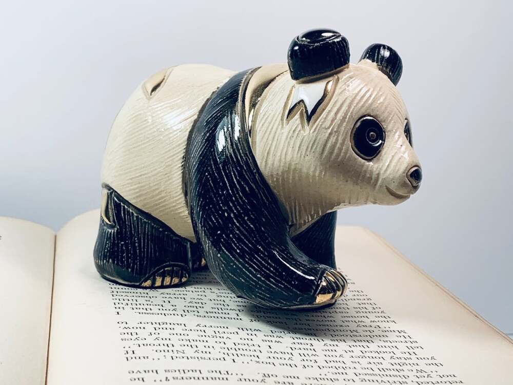 Panda Figurine Statue De Rosa Rinconada - Picture 3 of 10
